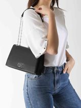 Cross Body Tas Ck Chain Gerecycleerd Polyester Calvin klein jeans Zwart ck chain K612810-vue-porte